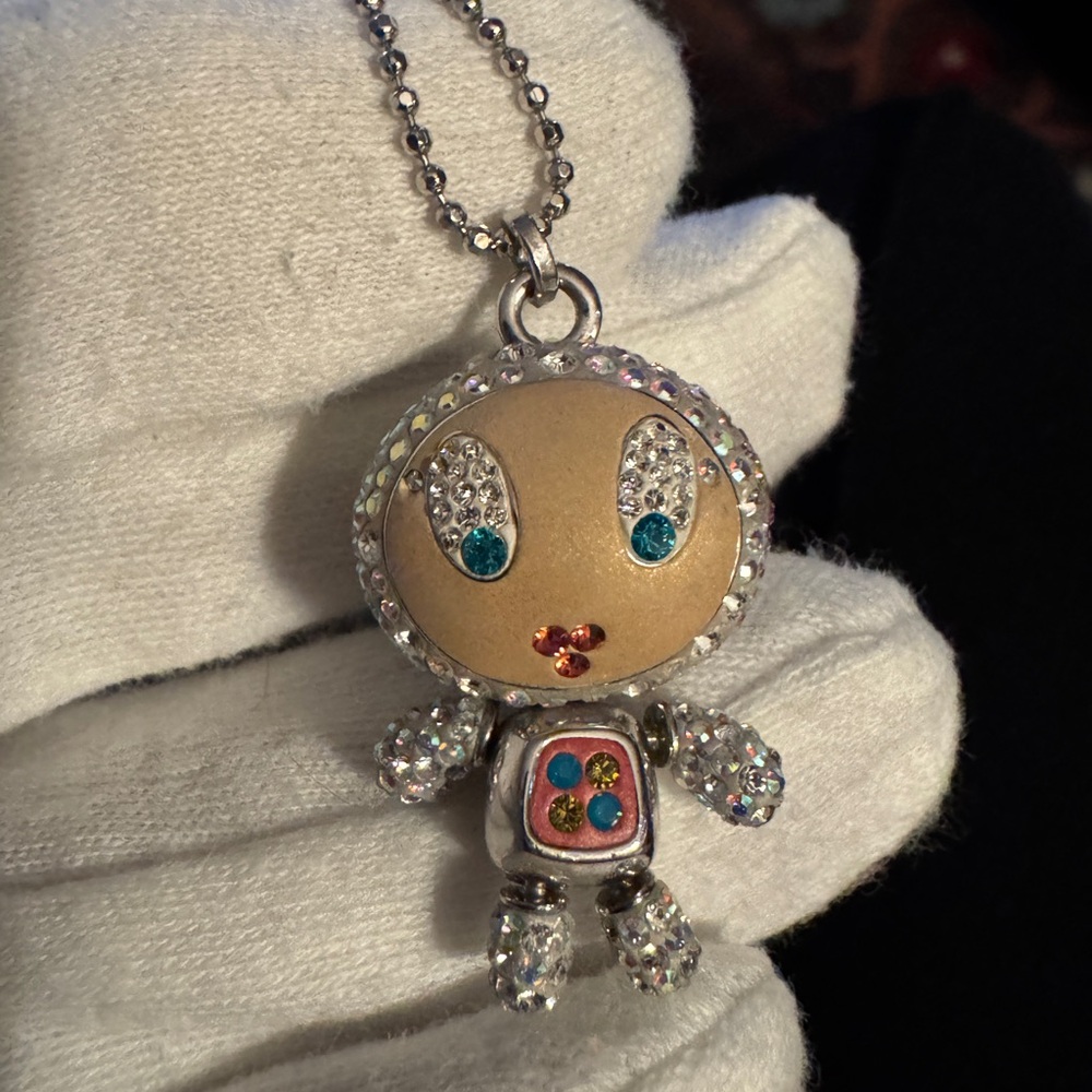 Swarovski Crystal Astro Kid Necklace with Aurora and Pink Accents
